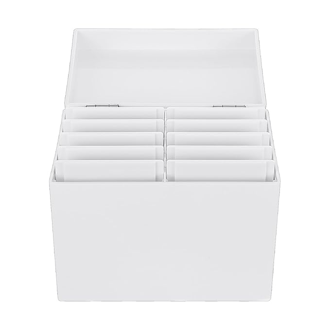Acrylic Eyelash Storage Box, 10 Layers False Eyelashes Glue Pallet Holder Display Grafting Eye lashes Extension Close-Packed Display with 10 Pallets Makeup Organizer