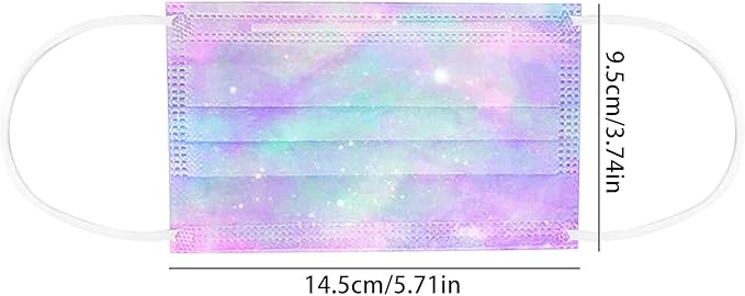 50Pcs Kids Face Mask Childrens 3 Ply Non-Woven Protective Breathable Kids Face Mask for Boys Girls Outdoor School