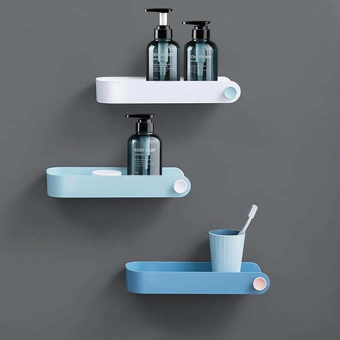 Refillable Shampoo and Conditioner Bottles, 10oz/300ml Shampoo Conditioner Body Wash Dispenser for Hotel Bathroom, 3pcs Plastic Shampoo Bottles with Pump (Bluer)