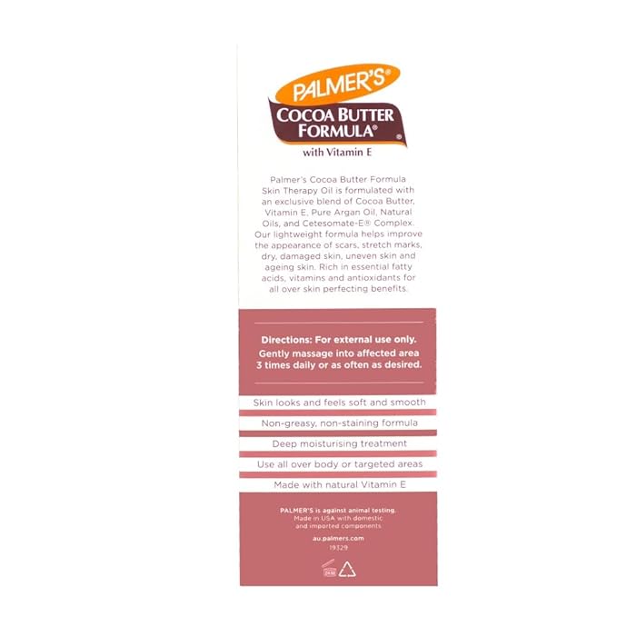 Palmer's Cocoa Butter Formula Skin Therapy Moisturizing Body Oil with Vitamin E, Rosehip Fragrance, 2 Ounces