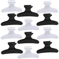 Hair Clips for Styling Sectioning 12 Pack Black White Butterfly Clamps Hair Claw Clips Pro Salon Hair Clips for Styling, Sectioning, Cutting and Coloring