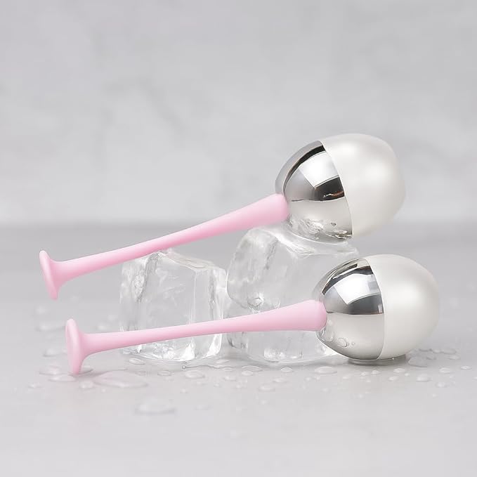 Ice Globes for Face – 2 Pcs Cooling Globes Facial Massage Tool for Puffy Eyes, Lymphatic Drainage & Skin Tightening – Cryo Face Globes for Glowing Skin – Reusable Beauty Tools for Women & Men