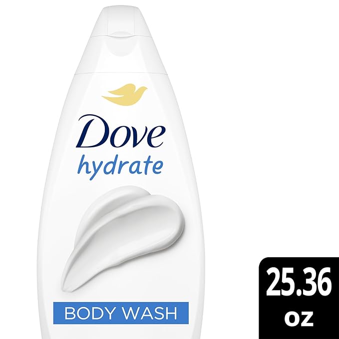 Dove Body Wash Hydrate 4-Pack – Moisturizing Cleanser for Smooth, Soft Skin, 25.3 Oz Ea