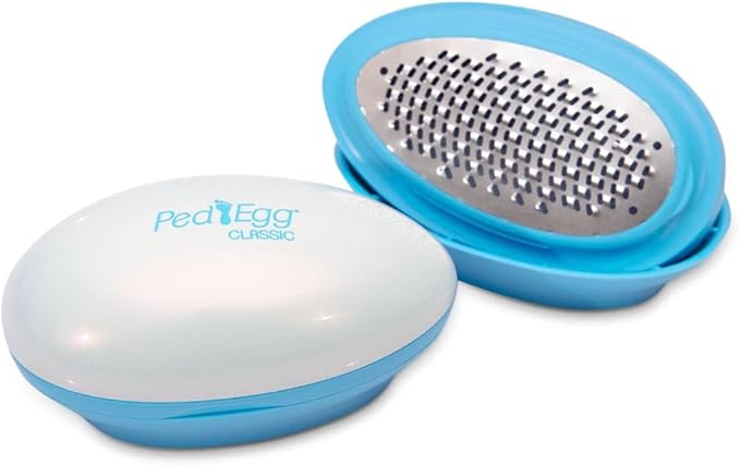 PedEgg Foot File – Traps Shavings Inside for Mess-Free Use – Painless Callus Remover with Ergonomic Handle for Tough, Dry Skin & Smooth, Soft Feet