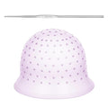 Punched Silicone Highlight Hair Cap with Needle, Professional Reusable Highlighting Poked Hole Caps with Hooks for Color Hair Salon Hairdressing Dyeing Staining Tools for Women Men