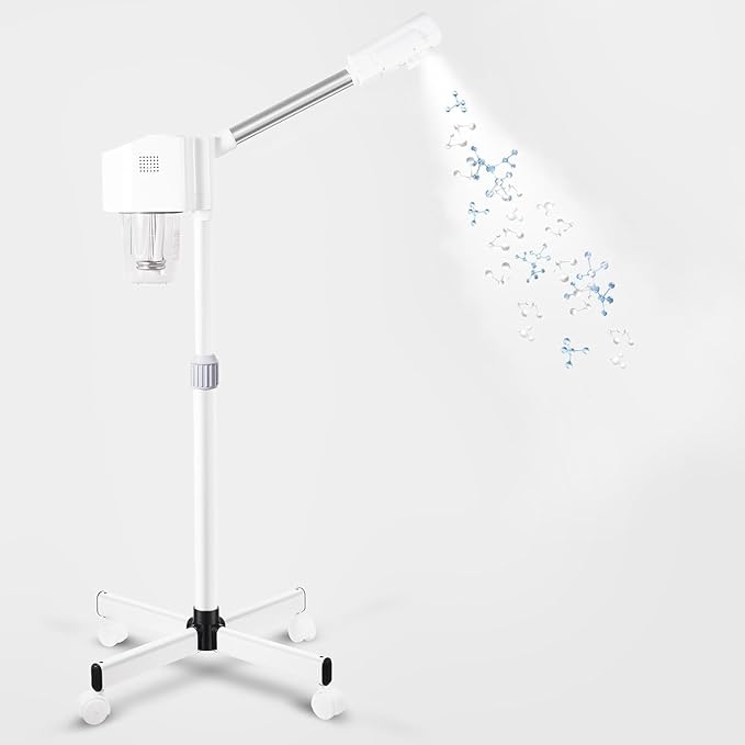 Professional Facial Steamer, Hot Mist Spray with Ozone, Vaporizador Face Steamer for Esthetician, Face Steam Machine