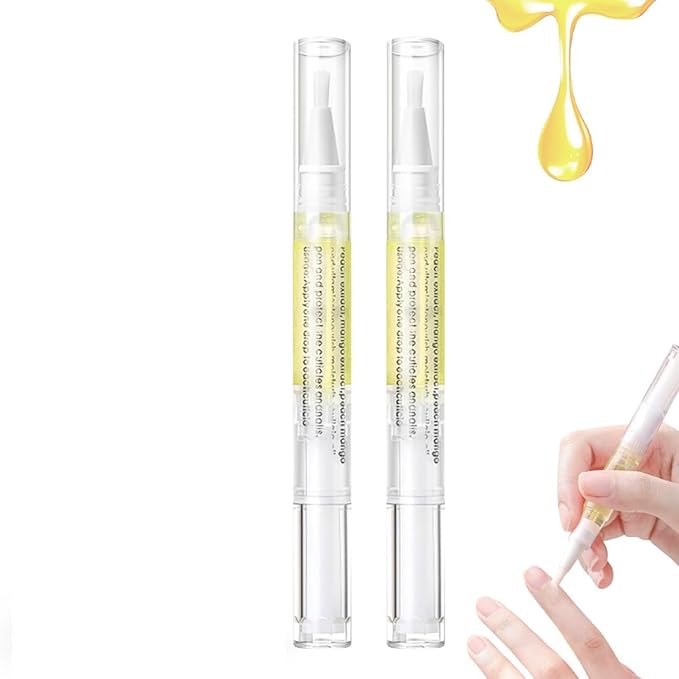 2Pcs Nail Cuticle Oils Nutrition Oil Nourishment Pens 2 Smell Cuticle Revitalizer for Agnail Nourish Skin Nails Care (Aloe vera & Jasmine)