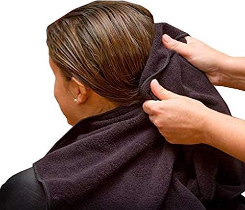 SIMPLI-MAGIC 79178 Cotton Hand Towels, 16"x27", Black, Not Bleach Proof, 12 Count
