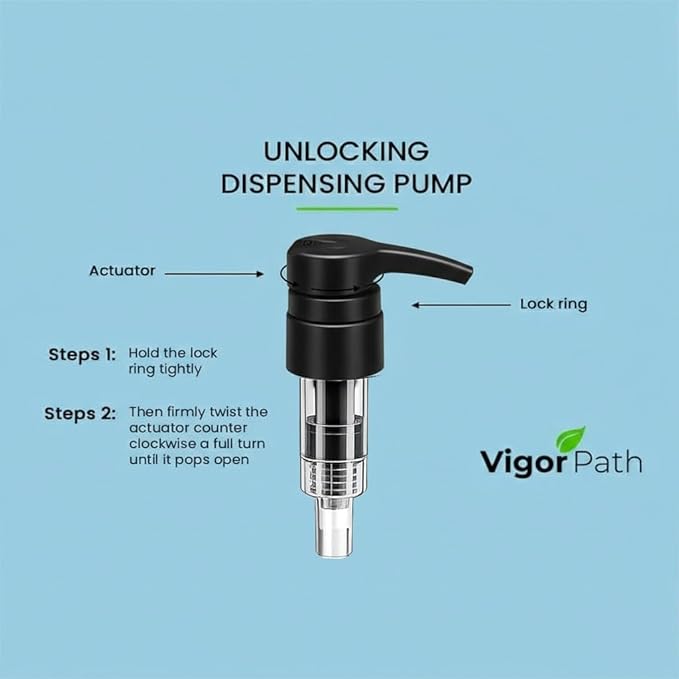 Universal Shampoo/Conditioner Dispenser Pump for Bottles, Leak Proof, Pump Top Fits 1 L/33.8 oz Bottles, 28/410 Neck Size, Black (Pack of 2)