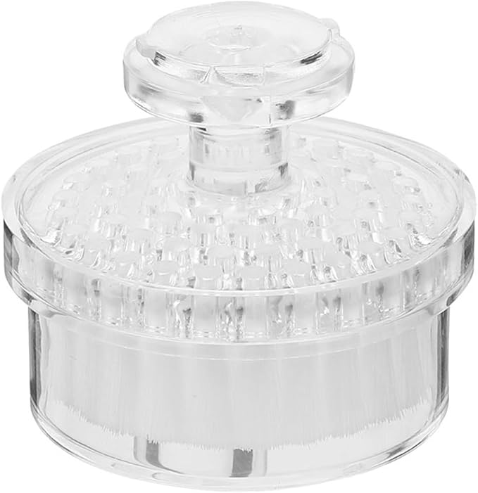 Facial Cleansing Brush White Manual Face Scrubber with Soft Bristles, Quick-Drying & Anti-Dust Design for Sensitive Skin, Travel-Friendly for Home & Travel Use for Women & Teens