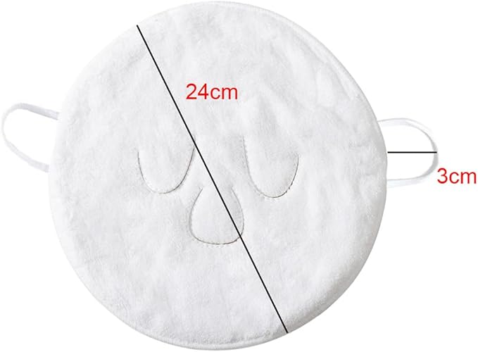 mollensiuer 4 Pieces Face Steaming Towel 3 Holes Reusable Face Towel Beauty Skin Care Towels Cold Hot Facial Steamer Towels for Skin Face Care Beauty Salons, White