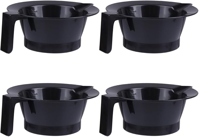 4Pcs Hair Dye Bowls Plastic Hair Color Bowls with Handles, Salon Styling Hairdressing for Salon Barbershop Hairdressers