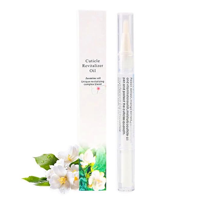 Yimart 4pcs 15 Smell Nail Nutritional Oil Pen Liquid,Nail Cuticle Oil Pen,Nail Oil,Anti-barb Nail Edge Nutritional Oil, Finger Edge Oil,Female Nail Care Tool (Jasmine, 2ML)