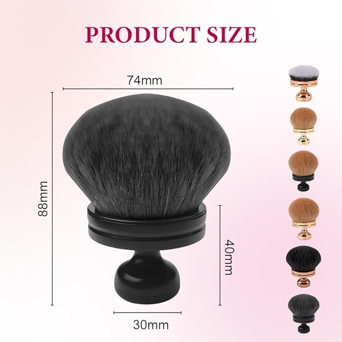 Extra Large Brush for Self Tanner and Body Makeup, Soft Synthetic Hair Brush for Foundation, Bronzer, Blusher, Self Tanning Lotion, Applicator for Face Body and Back (Black)