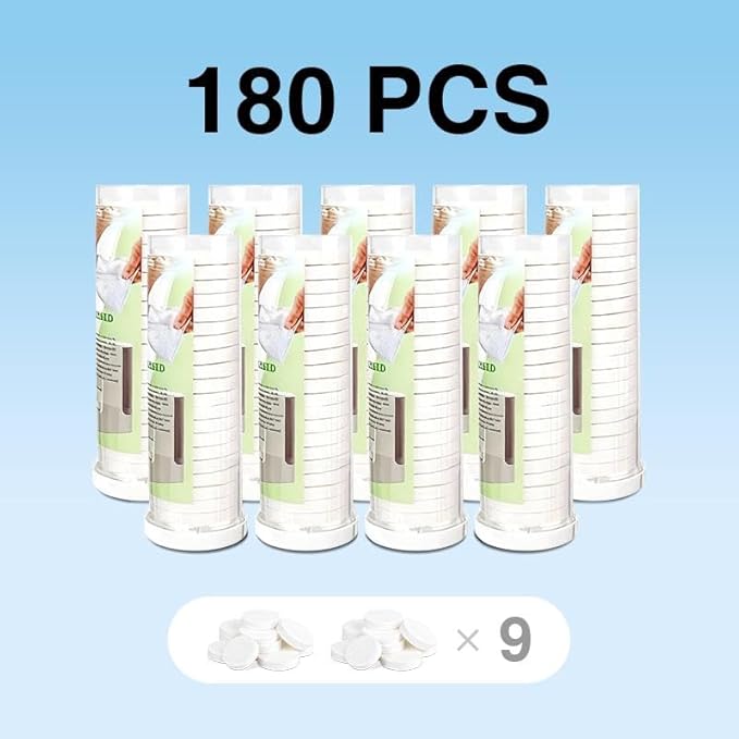 Towel Refills for Hot Face Towel Heater Machine, White, 180 Count, 20pcs per Roll