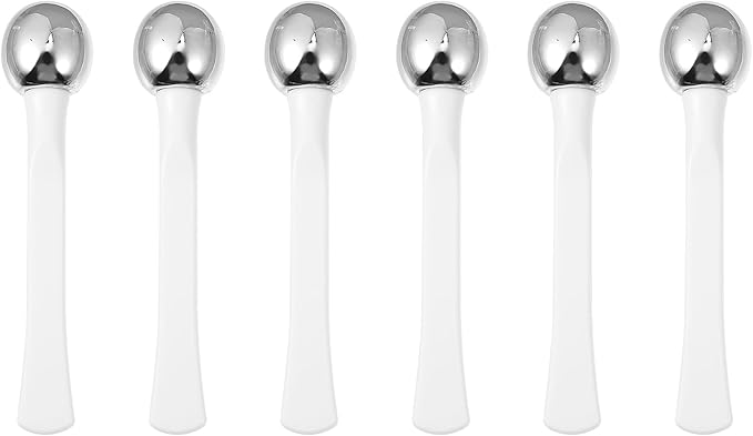 EXCEART 6pcs Eye Cream Applicators Face Eye Roller Massage Care Applicator Wand Stick Metal Cream Roller Wand