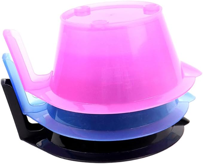 lasenersm 2 Pieces Hair Color Bowl Hair Dye Bowl Hair Color Mixing Bowl Plastic Color Mixing Tint Bowl Applicator Bowl Hair Dyeing Coloring Tools for Home Salon(Pink)