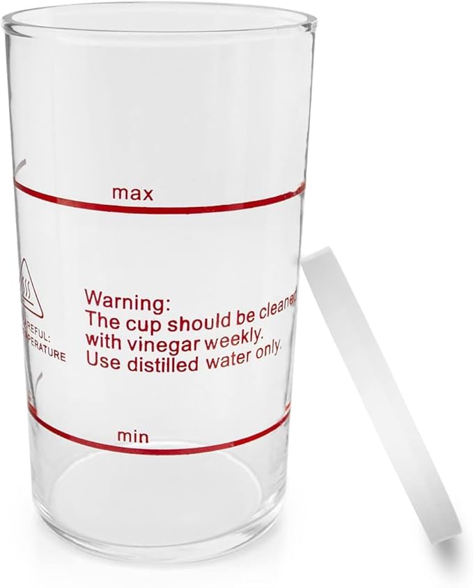 Elitzia Professional Glass Facial Steamer Jar with Leak-Proof Seal Ring Replacement Part Steamer Accessory ETBL0 (Height 17cm)