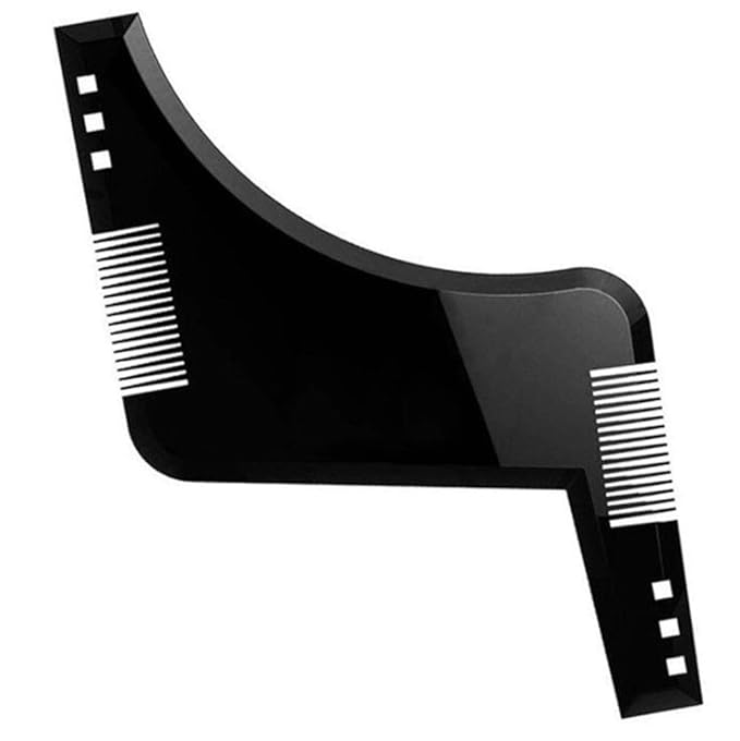 WOIWO 2 PCS Men's Beard Comb Sideburns Styling Comb With Brush Beard Trimming Template Comb Beard Styling Comb Makeup Comb