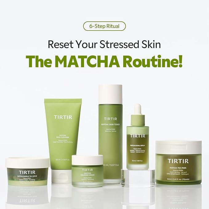TIRTIR Matcha PDRN Skin Toner 5.07 Fl Oz | Hydrating Korean Daily Anti-Redness Skin Care Soothing Facial Toner for Sensitive Skin