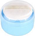 After-Bath Puff Box Empty Body Powder Container Dispenser Case with Sifter and Powder Puffs for Home and Travel Use