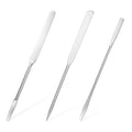 3 pcs Makeup Spatula Foundation Spatula, Stainless Steel Facial Beauty Spatula, Tiny Makeup Palette Mixer Face Cream Applicator Cosmetic Mixing Tool for Even Application Foundation Double Edged