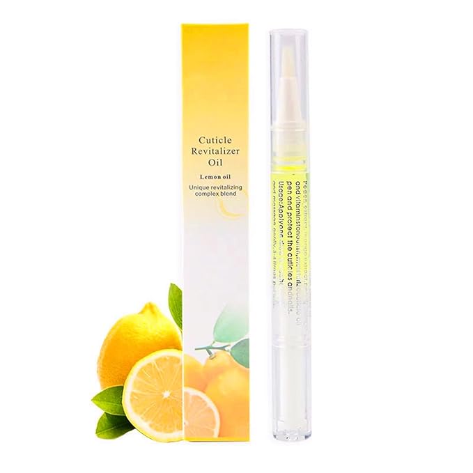 Yimart 4pcs 15 Smell Nail Nutritional Oil Pen Liquid,Nail Cuticle Oil Pen,Nail Oil,Anti-barb Nail Edge Nutritional Oil, Finger Edge Oil,Female Nail Care Tool (Lemon, 2ML)