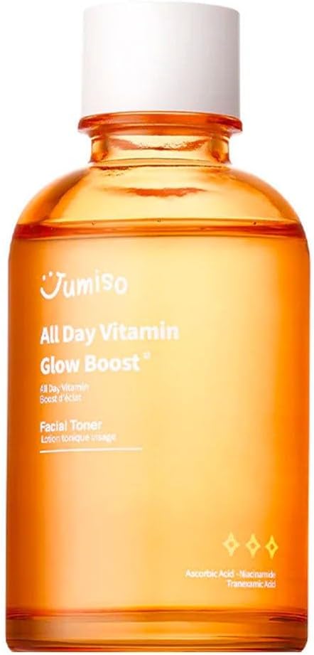 JUMISO All Day Vitamin Glow Boost Facial Toner, Vitamin Daily Toner, Vitamin B,C Toner, Skin Brightening Hydrating, Glowing Toner, Naturally Radiant&Plump Skin, EO&Fragrance Free, 125ml 4.22 FL.OZ