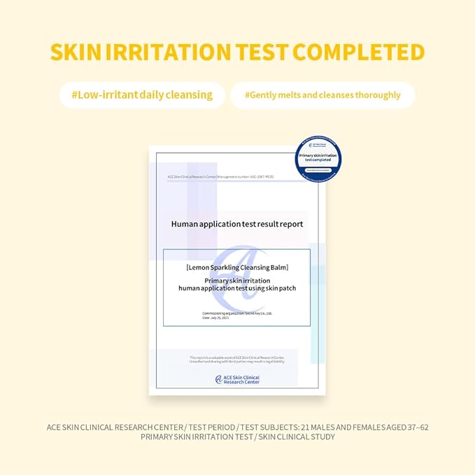 Secret Key Lemon Sparkling Cleansing Balm 5.07 fl. oz. (150ml), Makeup Remover, AHA BHA, Deep Cleansing, Korean Face Cleanser