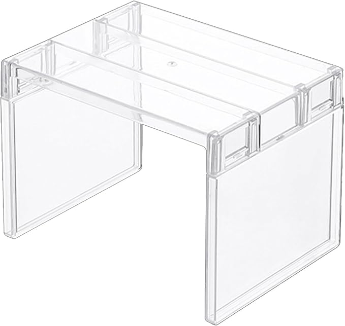 Multi Purpose Layered Fridge Rack Space Saving Kitchen Organiser Shelf Accessory Transparency Cosmetics Desktop Stand Layered Refrigerator Divider