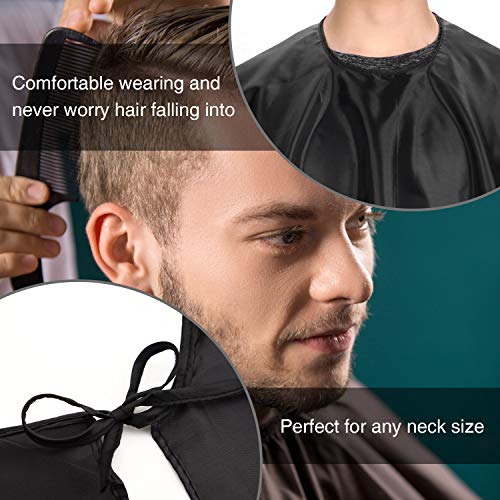 SATINIOR 4 Pcs Cape for Hair Cutting Waterproof Stylist Cape for Salon Coloring Hair, Strings & Adjustable Snap Closure