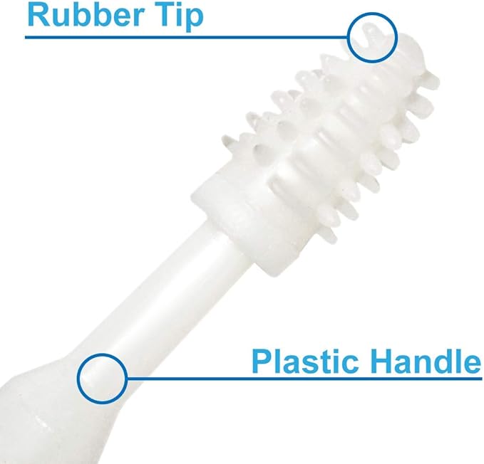 Rehabilitation Advantage Gum, Teeth, & Tongue Massage Brushes, Set of 4,White