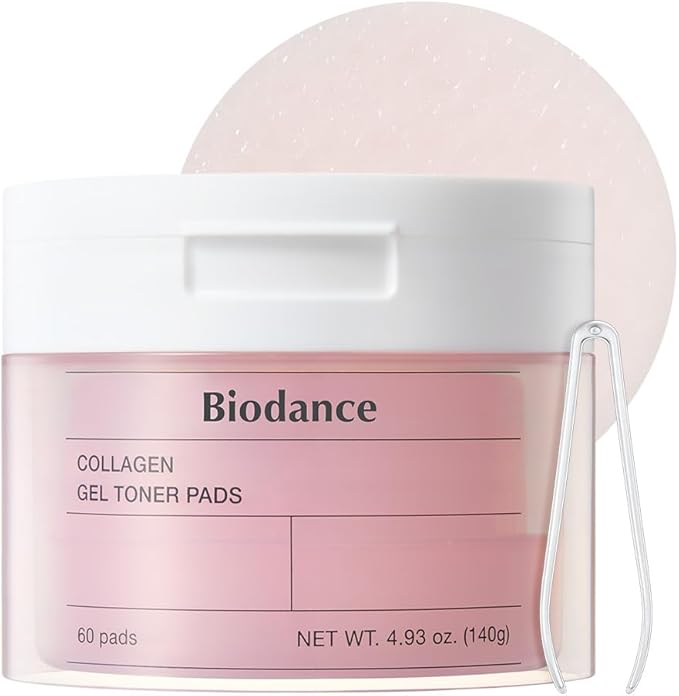 Biodance Collagen Gel Toner Pads, Pore Minimizer for Face, Improving Elasticity, Plumping Toner Pads for Sensitive Skin, Pre-Soaked Pads, Korean Skin Careㅣ4.93 fl.oz.(140g)*60Pads