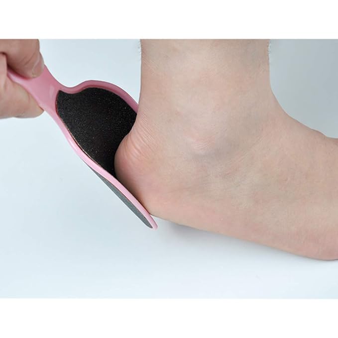 Beaupretty Curved Foot File Callus Remover, 2pcs Professional Scrubber Pedicure Tool Kit for Dead Skin (Random Color)