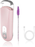 Heated Eyelash Curler for Natural Lashes 2-Level Adjustable Temperature Mini Electric Lash Curler Fast 3-Second Heat Up 24 Hours Long-Lasting Curl