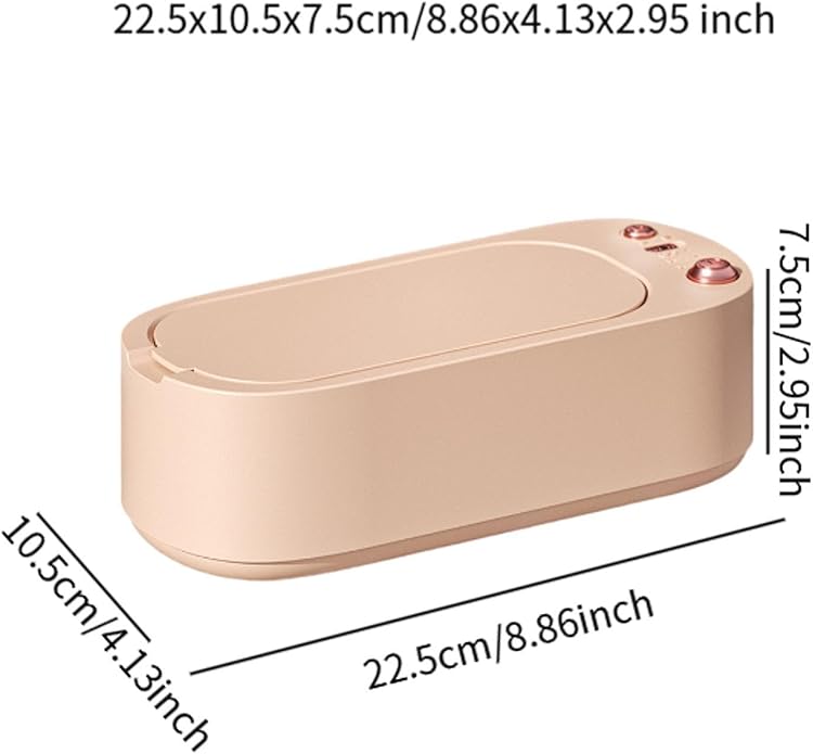 Jewelry Cleaner Glasses Cleaner Tool 600 ml Tank Vibration Cleaning Machine for Necklaces Earrings Eyeglasses Makeup Brushes-