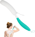 Long Handled Shower Brush, Non-Slip Long Handle Bath Brush, Back Body Brush Gentle Exfoliating and Lather Well Deep Cleansing Long-Lasting for Body