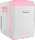 Cooluli 15L Mini Fridge for Bedroom - Car, Office Desk & College Dorm Room - 12V Portable Cooler & Warmer for Food, Drinks, Skin Care, Beauty, Makeup & Cosmetics - AC/DC Small Refrigerator (Pink)