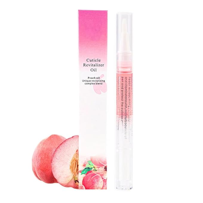 Yimart 4pcs 15 Smell Nail Nutritional Oil Pen Liquid,Nail Cuticle Oil Pen,Nail Oil,Anti-barb Nail Edge Nutritional Oil, Finger Edge Oil,Female Nail Care Tool (Peach, 2ML)
