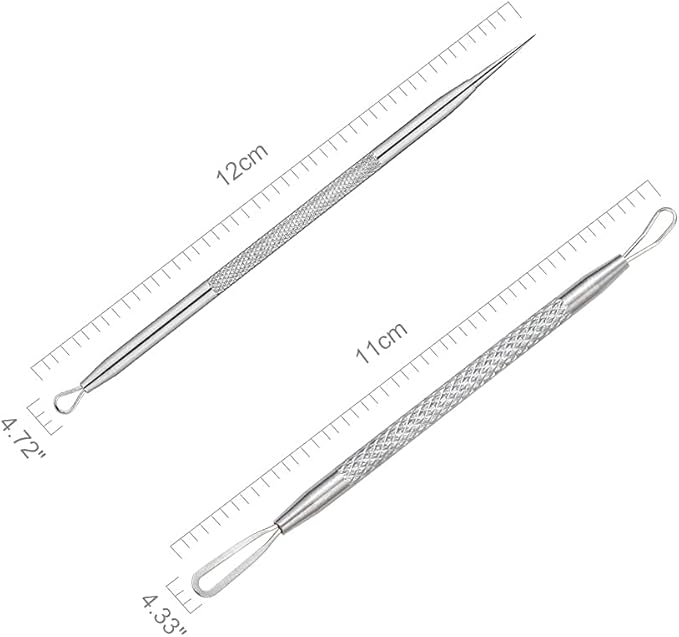 Professional Blackhead and Blemish Remover -Pimple Comedone Removal 2-in-1 Extractor Tool -by La Chat (2 Packs)