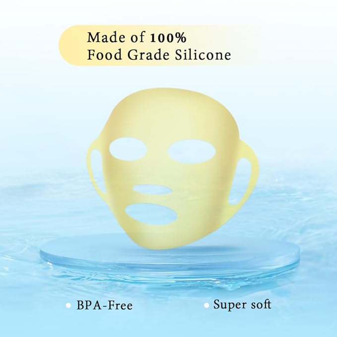 Face Ice Pack and 2 Packs Silicone Face Mask Cover, Full Facial Frozen Masks Hot Cold Face Compress Reusable Skin Care Gift for Women Puffiness Swelling Relief Beauty Spa Essentials