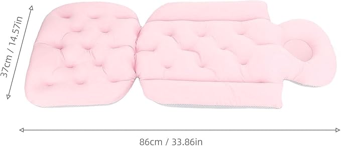 Generic Luxurious Full Body Bath Pillow for Bathtub - Comfortable Tub Cushion Mat with Headrest and Neck Support for Relaxation (Pink)