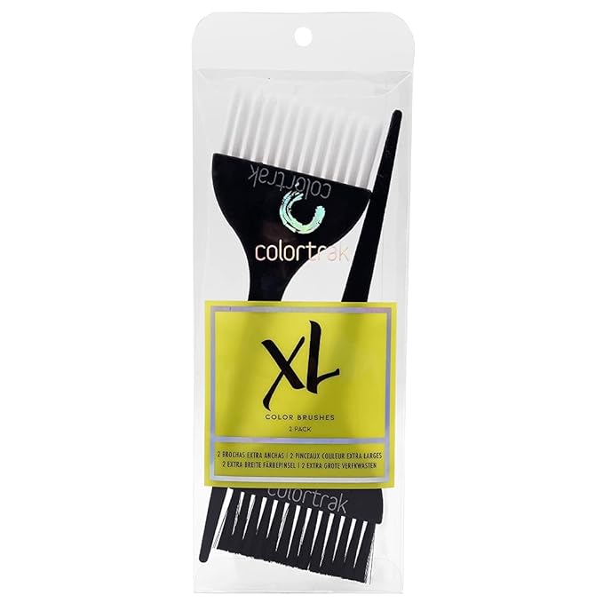 Colortrak Extra Wide Hair Color Brushes, 3 inch Bristle Width Cuts Application time, Firm Bristles, 1 Extra Wide Brush with Ultra-Soft Feather Bristles, Sustainable Wheat Fiber Handles