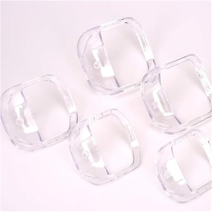 Beard Shaper Goatee Mustache Grooming Tool Face Hair Styling Template for Man - Transparent - 5 PCS/Set (Transparent)
