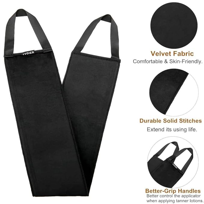 Double-Side Used Self Tanner Back Applicator, Non-Absorbent Lotion Applicator for Back Streak-Free Natural Back Tanning Applicator for Self-Tanning Lotion, Mousse, Cream