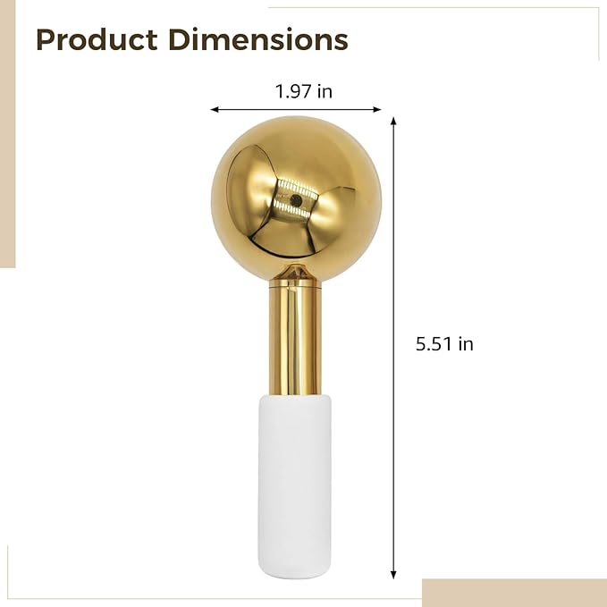 Ice Globes, Face Lifting Tool, Stainless Steel Facial Ice Globes, Firming And Skin Care Ice Ball, Reduces Dark Circles And Puffiness, Metal Easy Cleaning