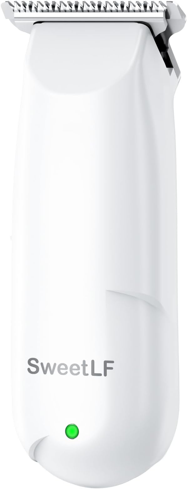 SweetLF Bikini Trimmer for Women-Pubic Hair Trimmer for Women's Legs, Arms & Bikini Line, Body Hair Trimmer with 3 Guards, Type-C Charging, Portable, White