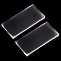 GSHLLO 2 Pcs Nail Art Glass Board Gel Polish Color Dish DIY Makeup Mixing Palette Drawing Painting Color Palette Eyelash Extension Adhesive Glue Pallet