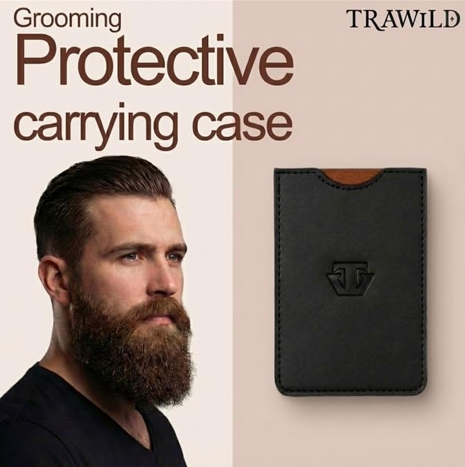 Sandalwood Beard Comb for Men with Mother of Pearl Inlay, Premium Grooming Wood & Wooden Comb for Beard and Mustache