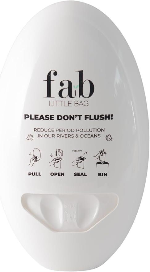Fab Little Bag Feminine Hygiene Disposable Bags Set for Tampons and Sanitary Pads, Feminine Care Products Kit, Comes with 100 Bags and the Dispenser